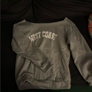 SHEIN Gray Polyester Top